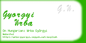 gyorgyi wrba business card